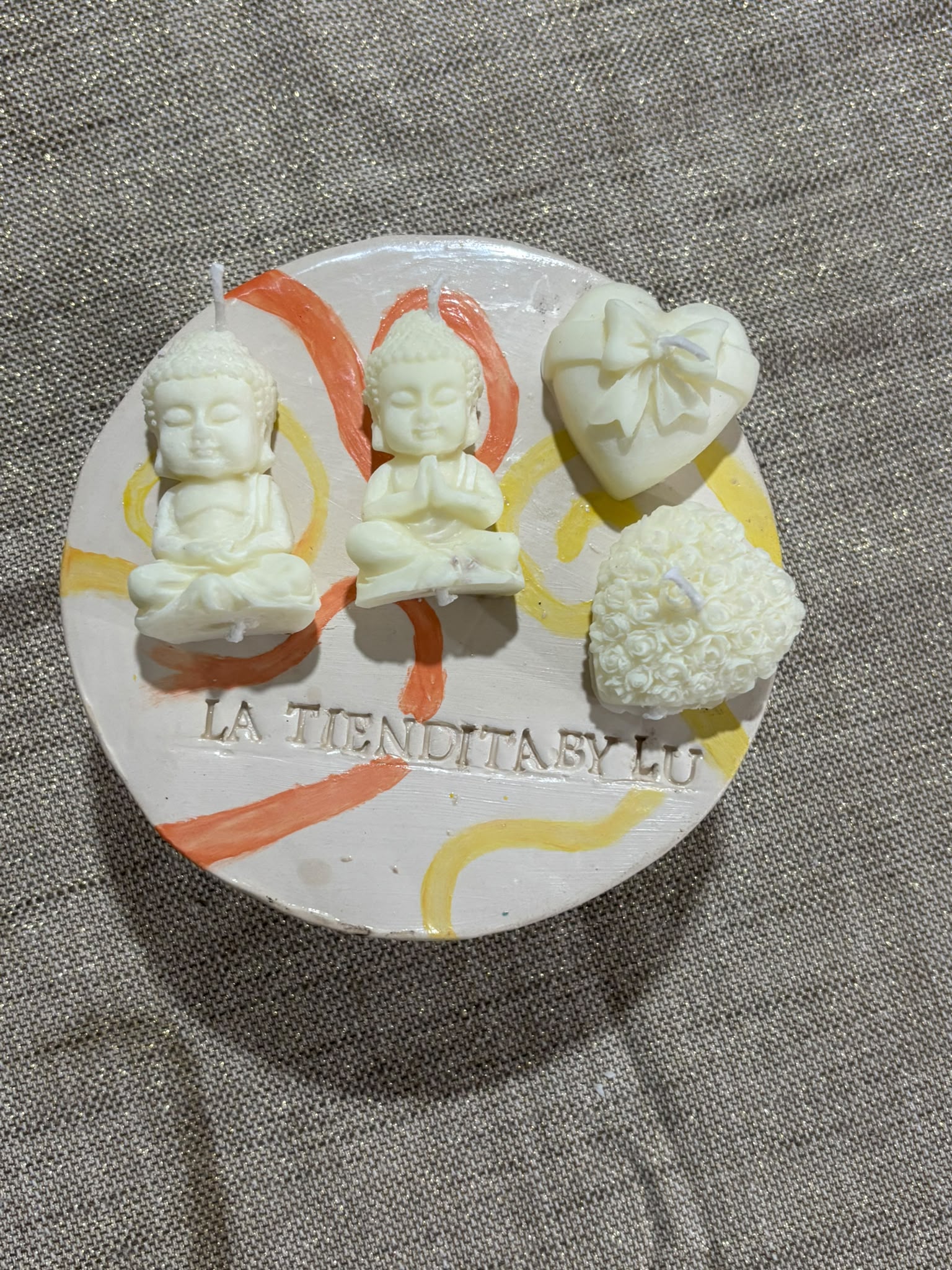 Vela de cera de soja en molde pequeño