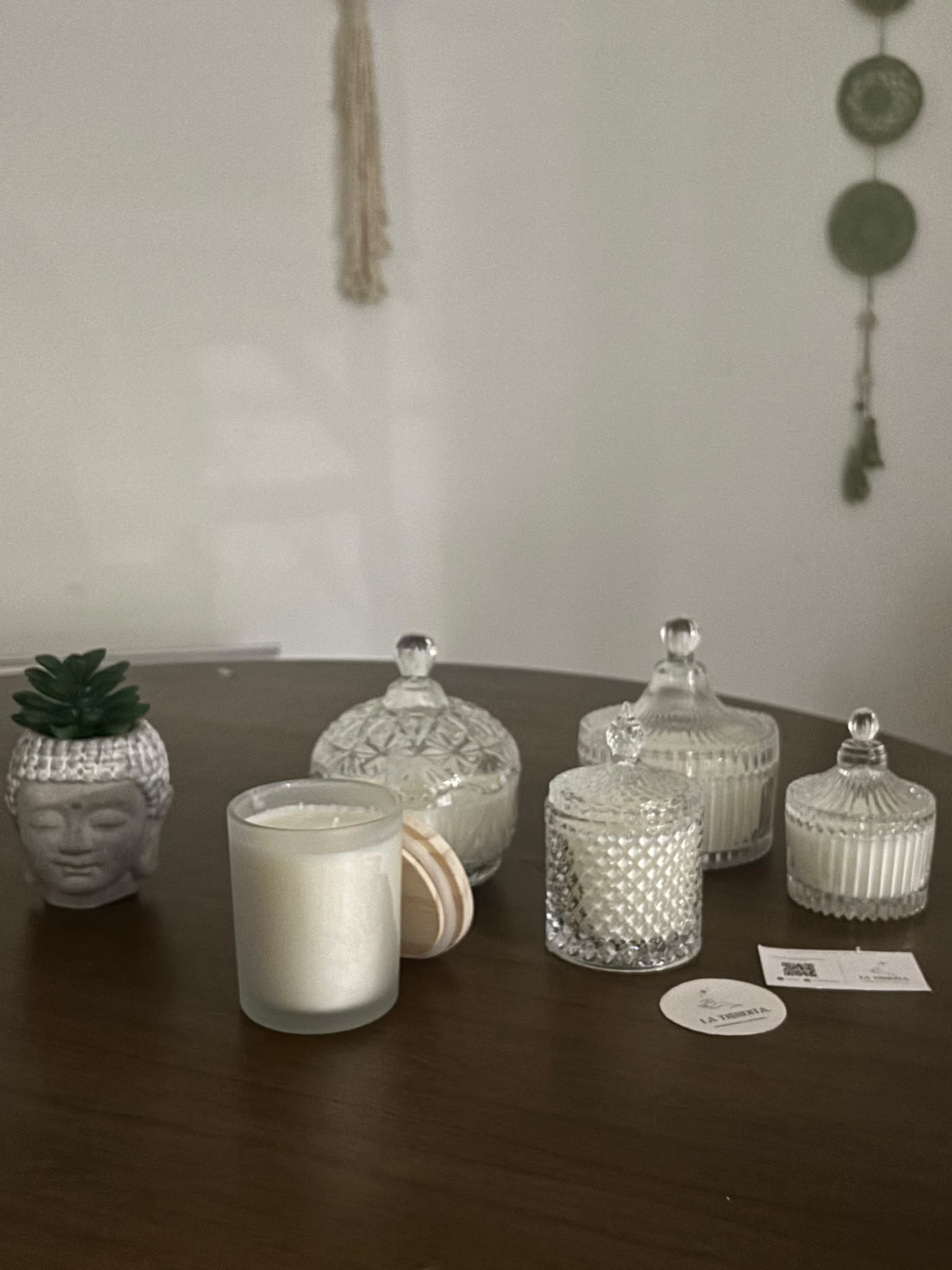 Vela en recipiente de vidrio